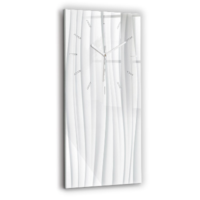 Vertikální skleněné hodiny Textura vln