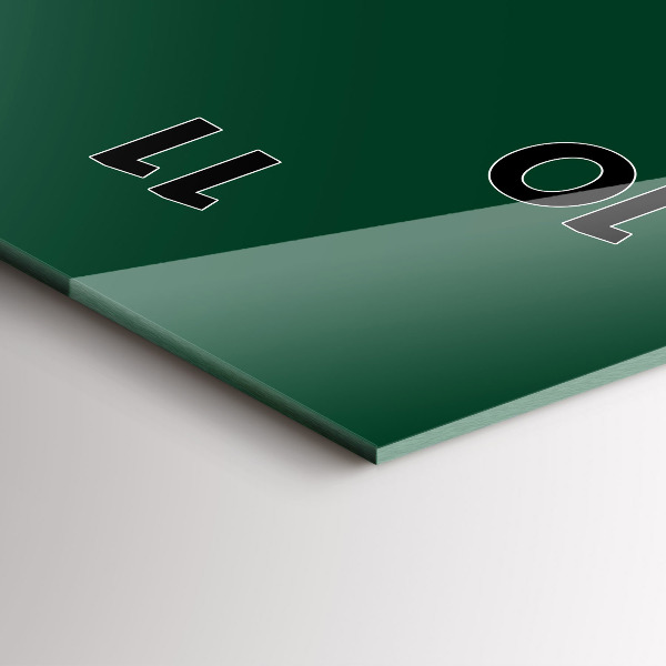 Vertikální nástěnné hodiny Lahvově zelená barva