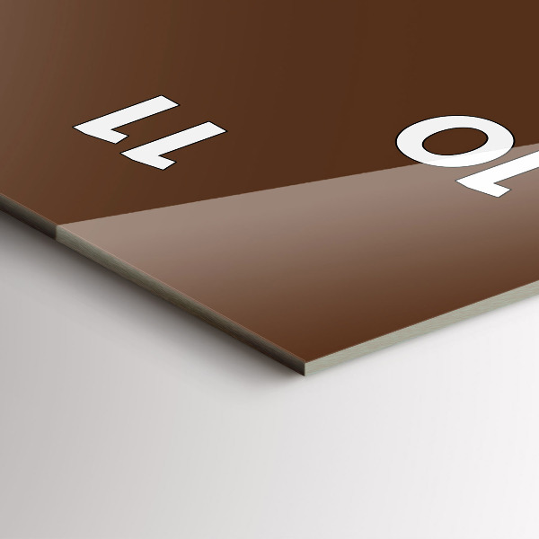 Vertikální nástěnné hodiny Hnědá barva