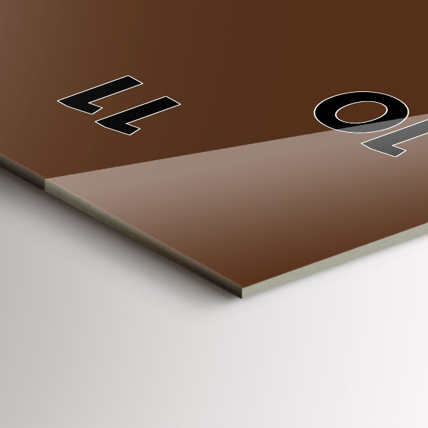 Vertikální nástěnné hodiny Hnědá barva