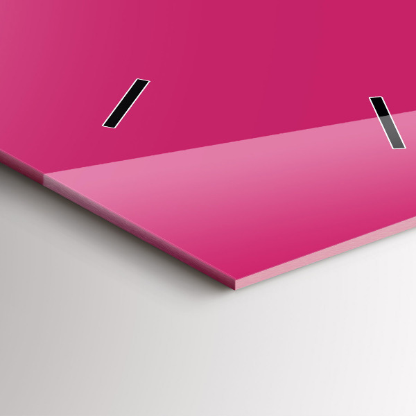 Vertikální nástěnné hodiny Barva silně růžová