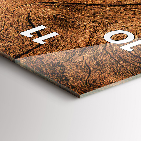 Vertikální skleněné hodiny Staré dřevo