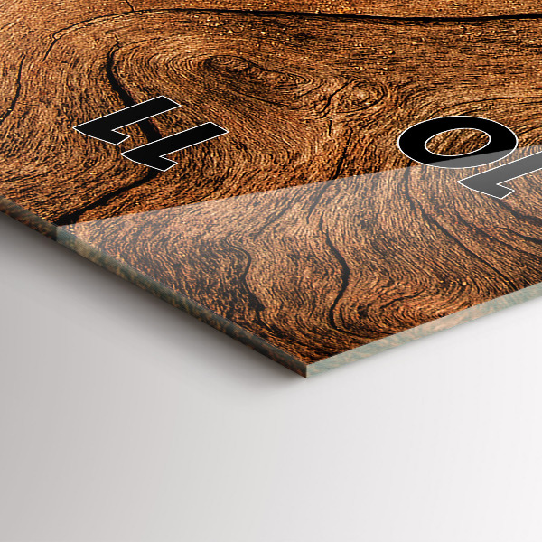 Vertikální skleněné hodiny Staré dřevo