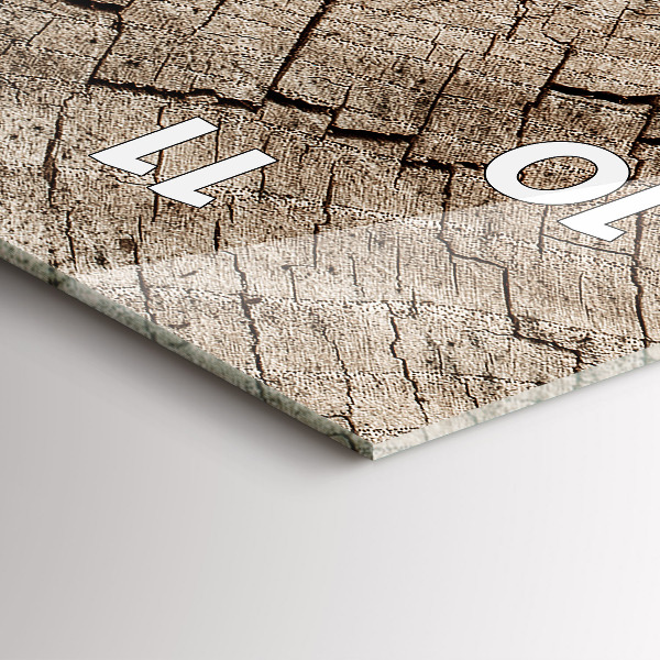 Vertikální skleněné hodiny Starý dřevěný kmen