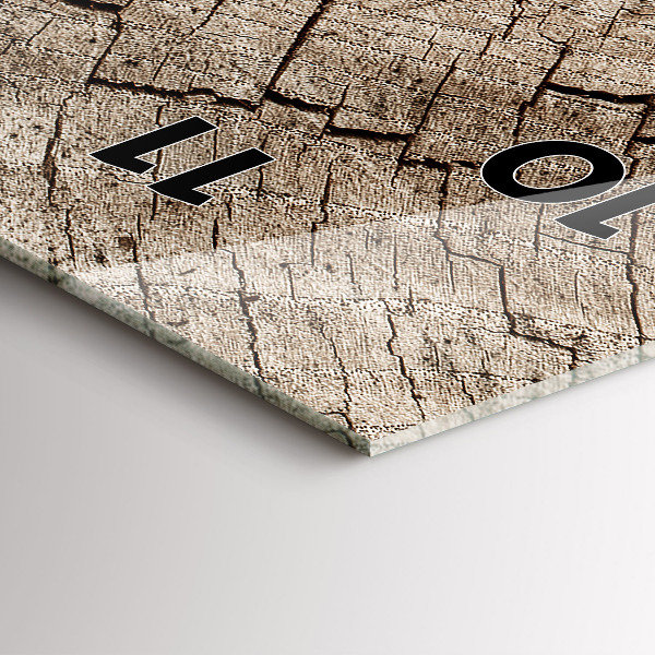 Vertikální skleněné hodiny Starý dřevěný kmen