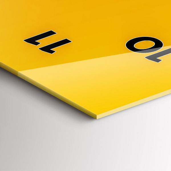 Vertikální skleněné hodiny Oranžový