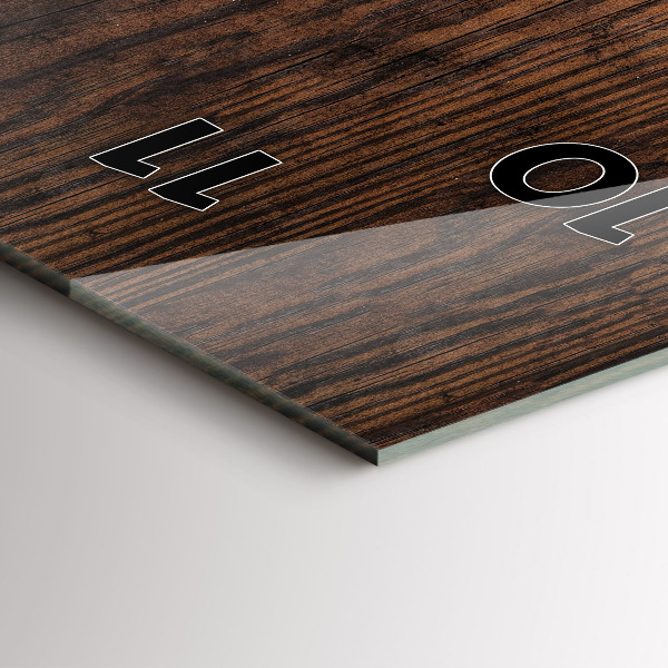 Vertikální skleněné hodiny Staré dřevo