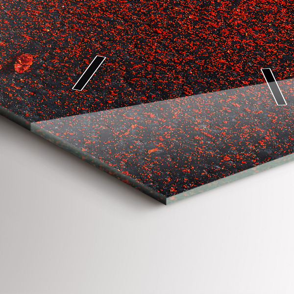 Vertikální skleněné hodiny Červený pepř koření