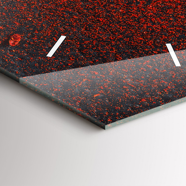 Vertikální skleněné hodiny Červený pepř koření