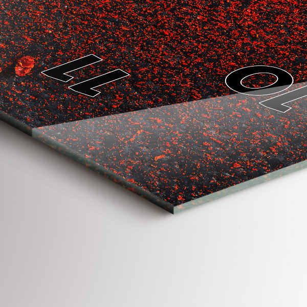 Vertikální skleněné hodiny Červený pepř koření