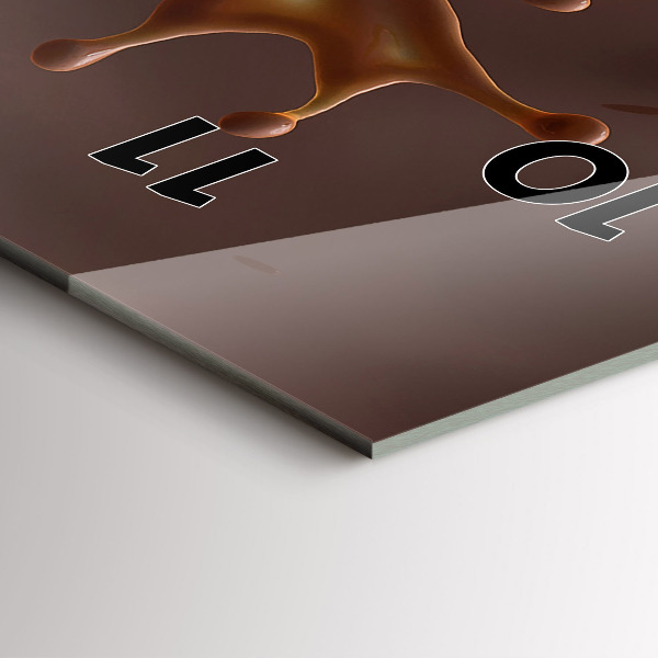 Vertikální skleněné hodiny Kakaové vlny