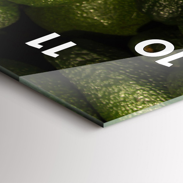 Vertikální nástěnné hodiny Avokádo