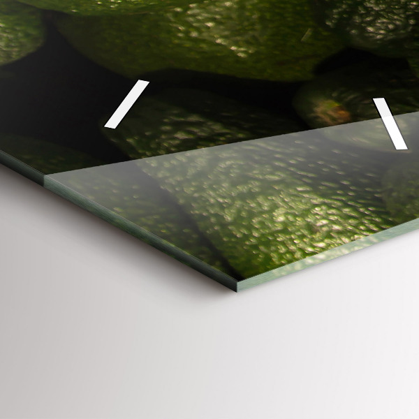 Vertikální nástěnné hodiny Avokádo