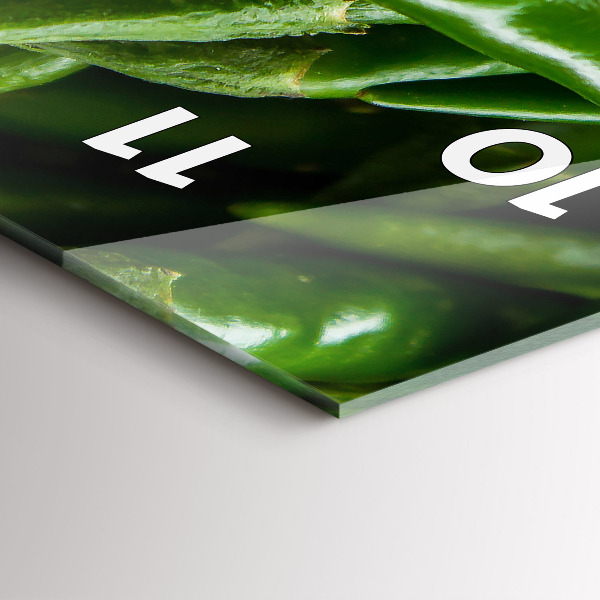 Vertikální nástěnné hodiny Zelený pepř