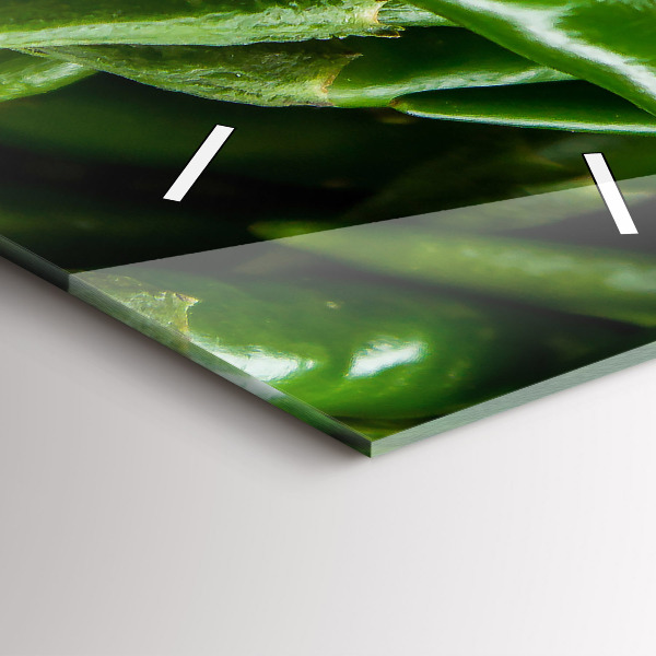 Vertikální nástěnné hodiny Zelený pepř