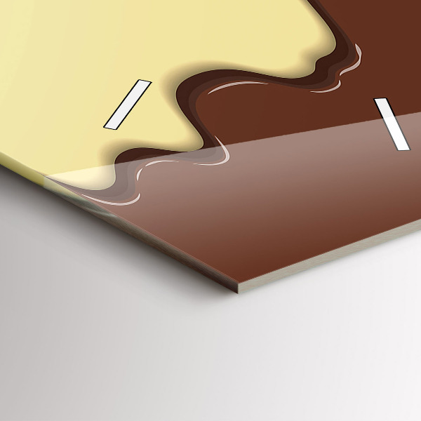 Vertikální nástěnné hodiny Oplatky a zmrzlina