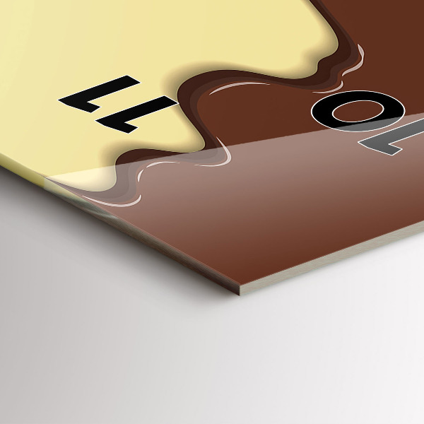 Vertikální nástěnné hodiny Oplatky a zmrzlina