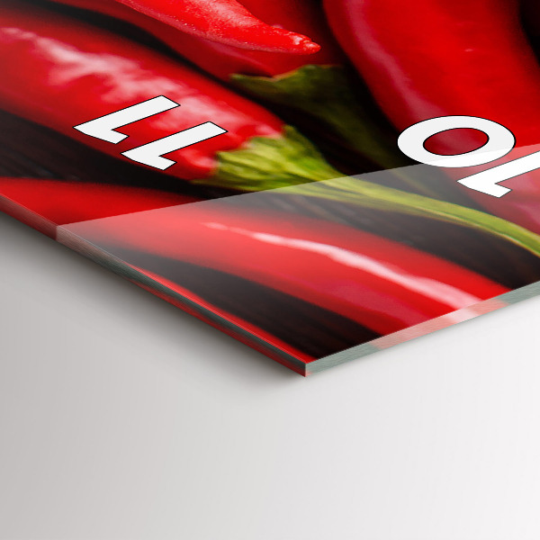 Vertikální nástěnné hodiny Horké papriky