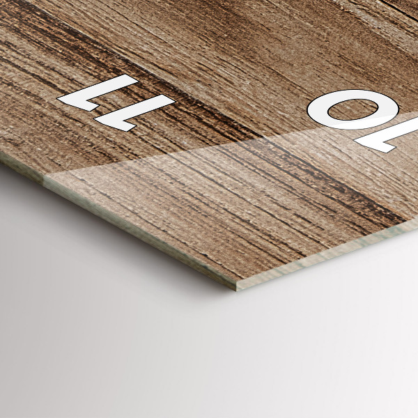 Vertikální nástěnné hodiny Tmavé dřevo