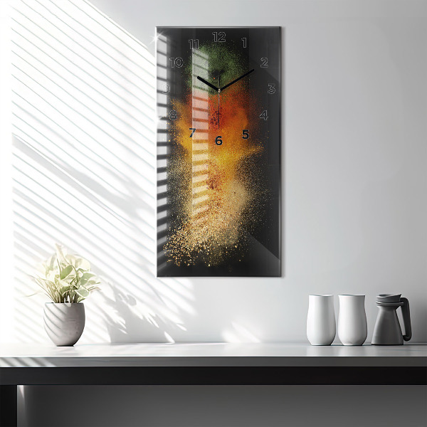 Vertikální nástěnné hodiny Rozsypané koření