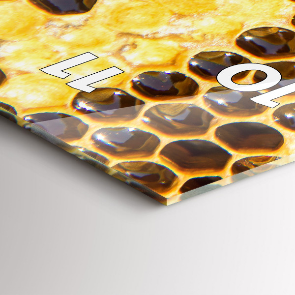 Vertikální nástěnné hodiny Medová plástev