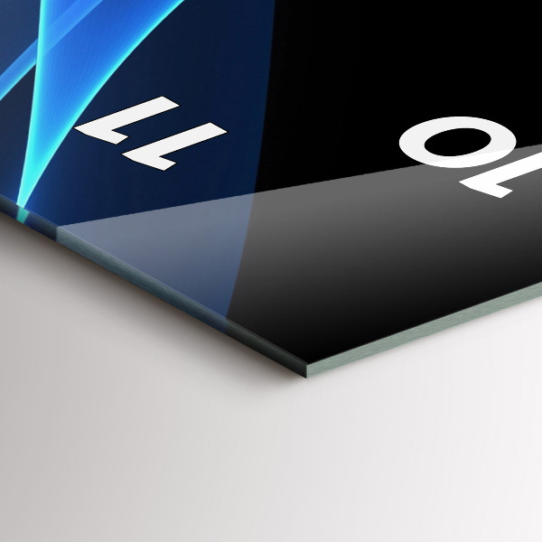 Vertikální nástěnné hodiny Modré čáry