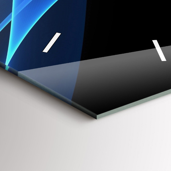 Vertikální nástěnné hodiny Modré čáry