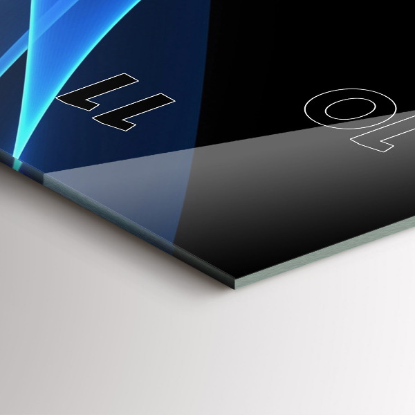 Vertikální nástěnné hodiny Modré čáry