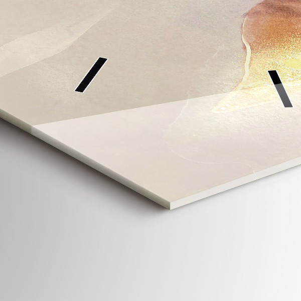 Vertikální skleněné hodiny Abstraktní boho listy