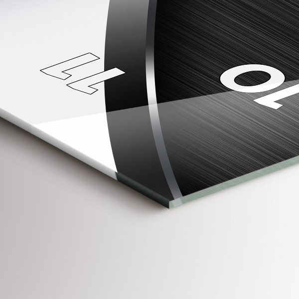 Vertikální nástěnné hodiny Černé a stříbrné linie