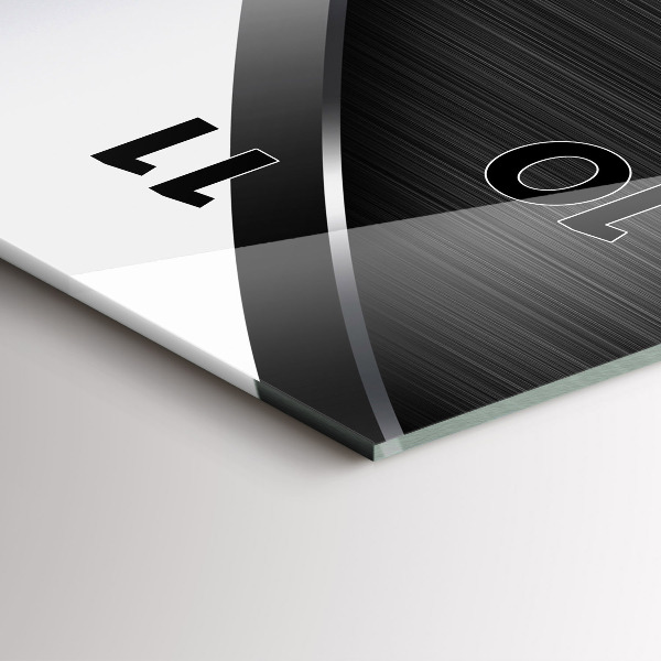 Vertikální nástěnné hodiny Černé a stříbrné linie