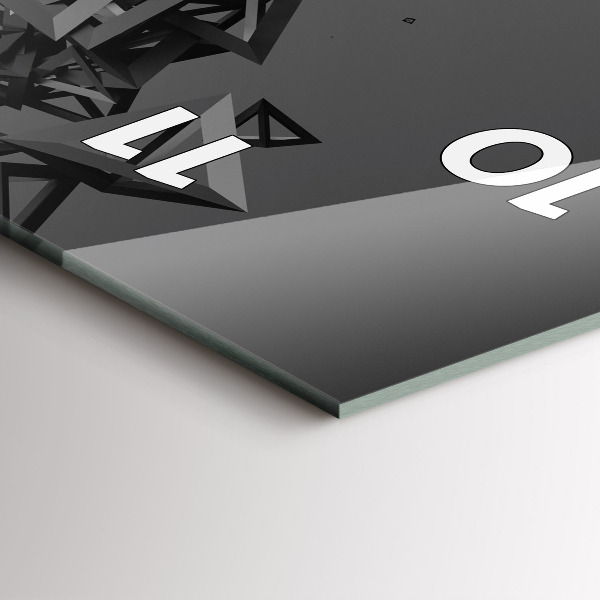 Vertikální nástěnné hodiny Tmavá abstrakce