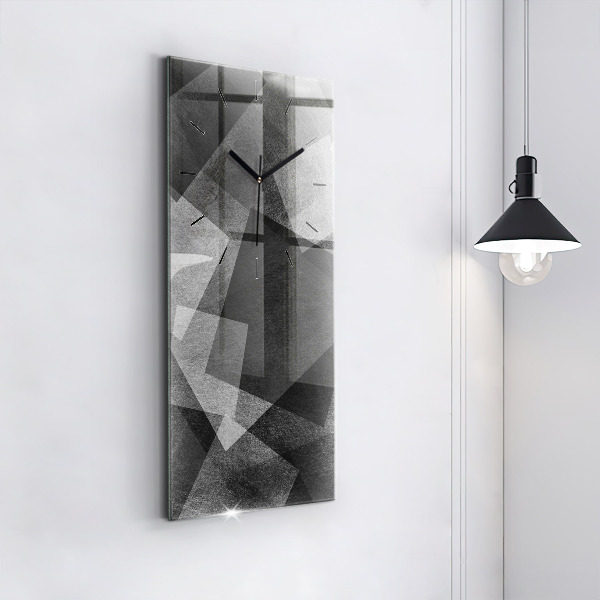 Vertikální nástěnné hodiny Geometrická abstrakce