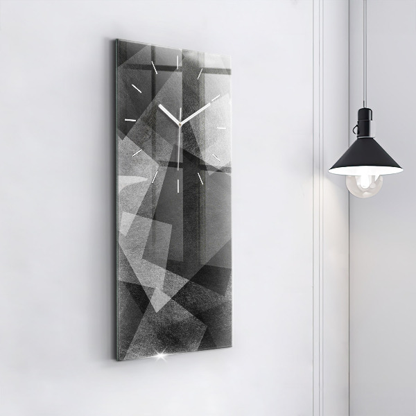 Vertikální nástěnné hodiny Geometrická abstrakce