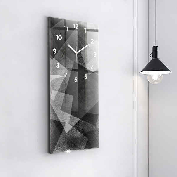 Vertikální nástěnné hodiny Geometrická abstrakce