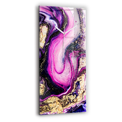 Vertikální nástěnné hodiny Abstraktní mramor