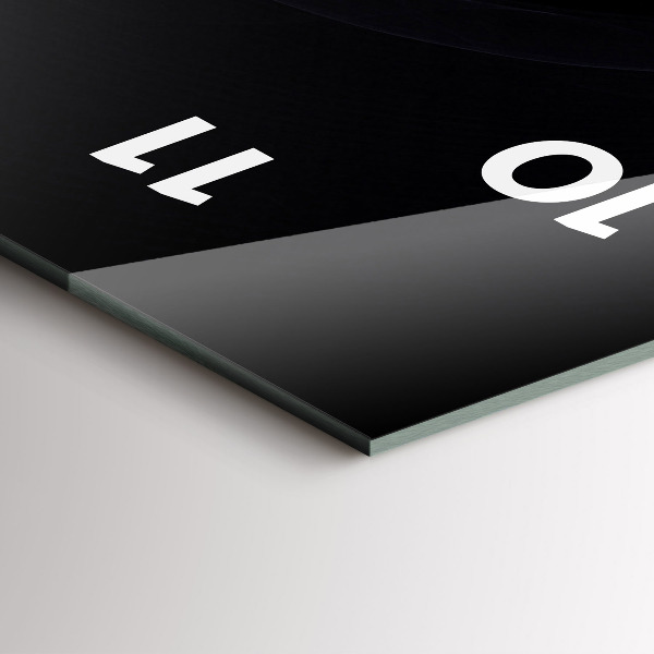 Vertikální nástěnné hodiny Fialová abstrakce