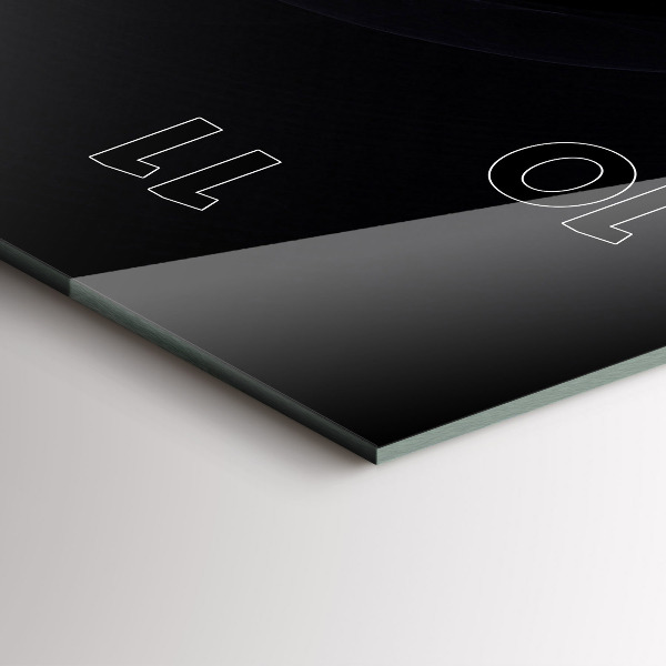 Vertikální nástěnné hodiny Fialová abstrakce