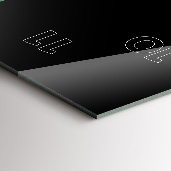 Vertikální nástěnné hodiny Zelená abstrakce