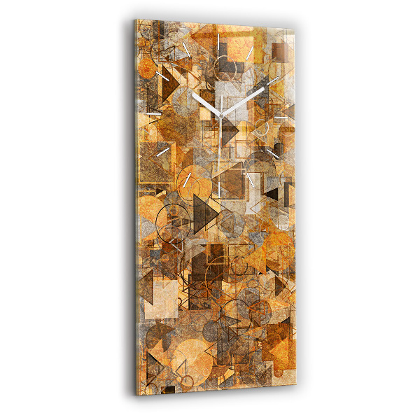 Vertikální skleněné hodiny Geometrické tvary