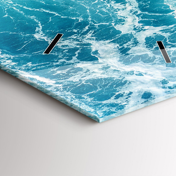 Vertikální skleněné hodiny Vlny oceánu