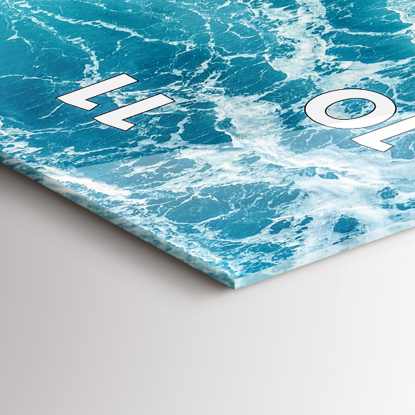 Vertikální skleněné hodiny Vlny oceánu