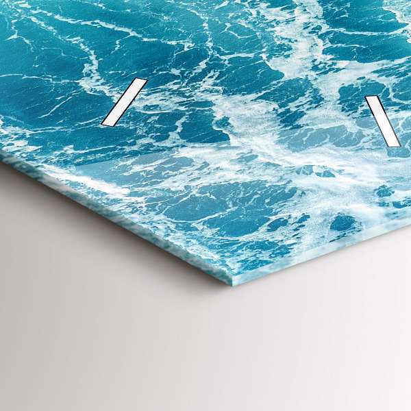 Vertikální skleněné hodiny Vlny oceánu