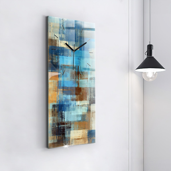 Vertikální skleněné hodiny Barevné pozadí - abstrakce