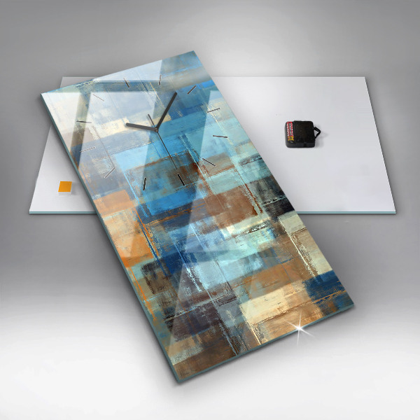 Vertikální skleněné hodiny Barevné pozadí - abstrakce