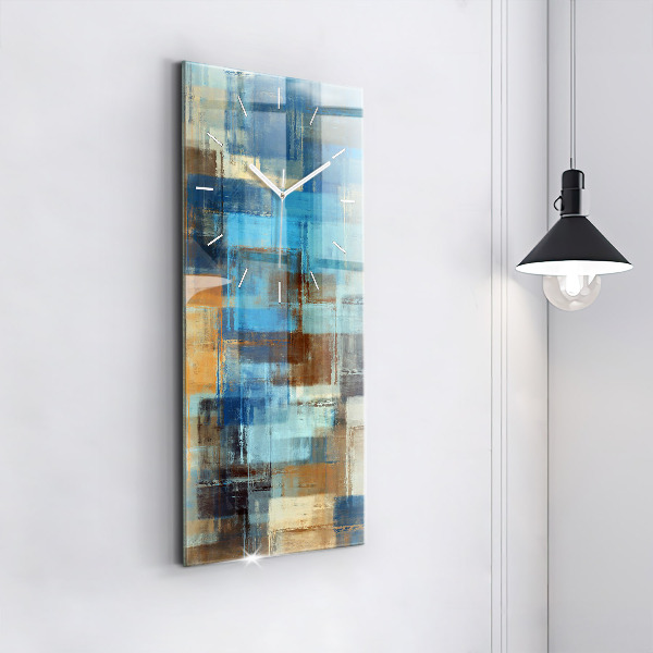 Vertikální skleněné hodiny Barevné pozadí - abstrakce