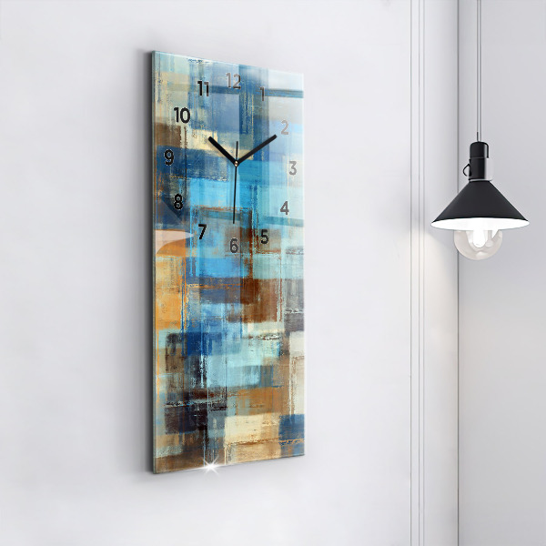 Vertikální skleněné hodiny Barevné pozadí - abstrakce
