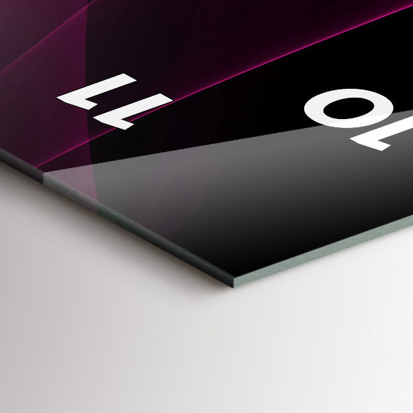 Vertikální nástěnné hodiny Růžová abstrakce