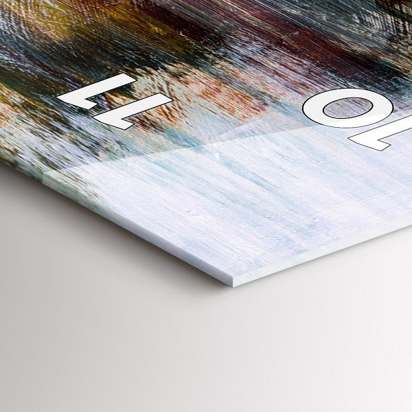 Vertikální skleněné hodiny Abstrakce