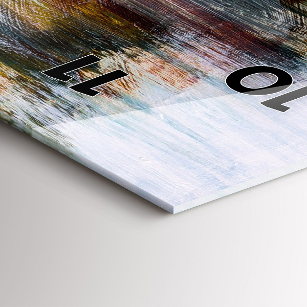 Vertikální skleněné hodiny Abstrakce